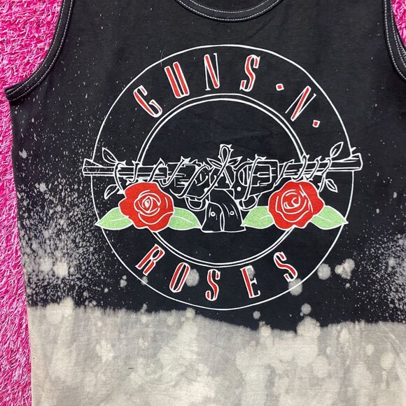 Guns N’ Roses Appetite for Destruction Heavy Metal Bleach Dip-Dye Tank Top XS - Picture 2 of 4